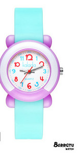 Водоустойчив часовник с кръгъл циферблат и силиконова каишка