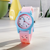 Нов модел водоустойчив детски часовник с силиконова каишка и апликация