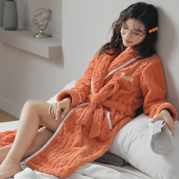 Дамски домашен халат с колан няколко цвята  