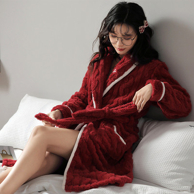 Пухен дамски халат в няколко цвята