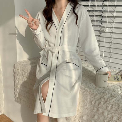 Дамски халат с колан в няколко цвята