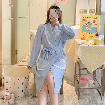 Дамски халат с колан в няколко цвята