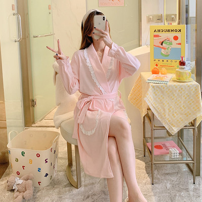 Дамски халат с колан в няколко цвята