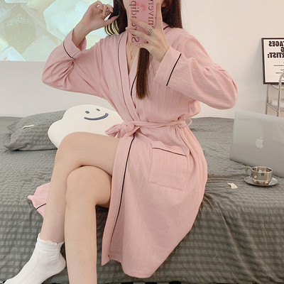 Дамски халат с колан в няколко цвята