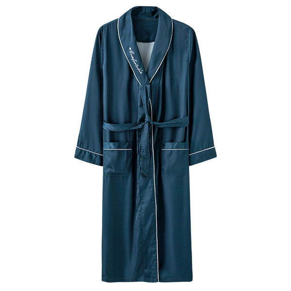 Нов модел дамски сатенен халат с колан -няколко цвята