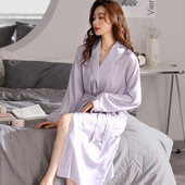 Γυναικείο κομψό μπουρνούζι με τσέπη