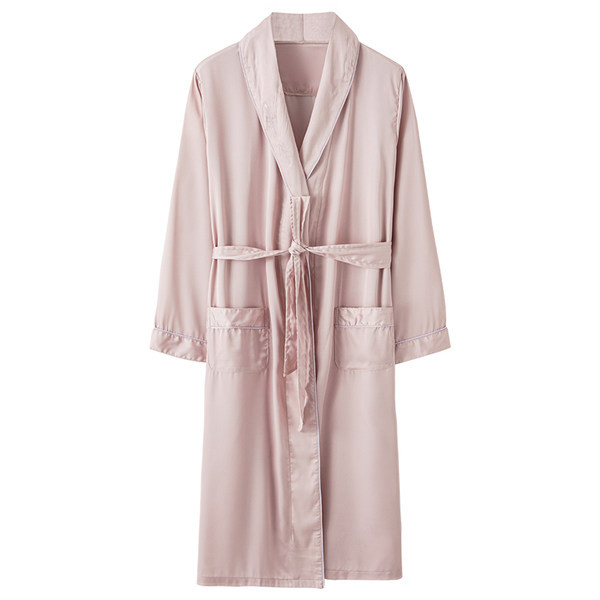 Ежедневен тънък халат с джоб и колан