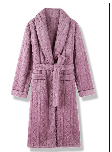 Γυναικεία βελούδινη ρόμπα με ζώνη και τσέπη