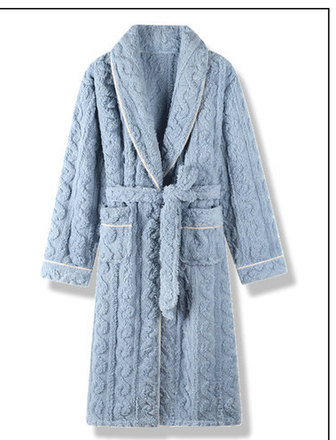 Γυναικεία βελούδινη ρόμπα με ζώνη και τσέπη