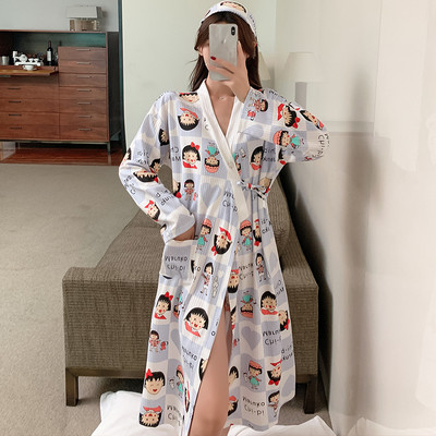 Ежедневен дамски халат с принт