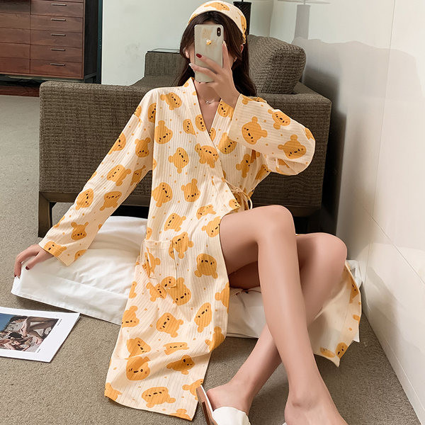 Ежедневен дамски халат с принт