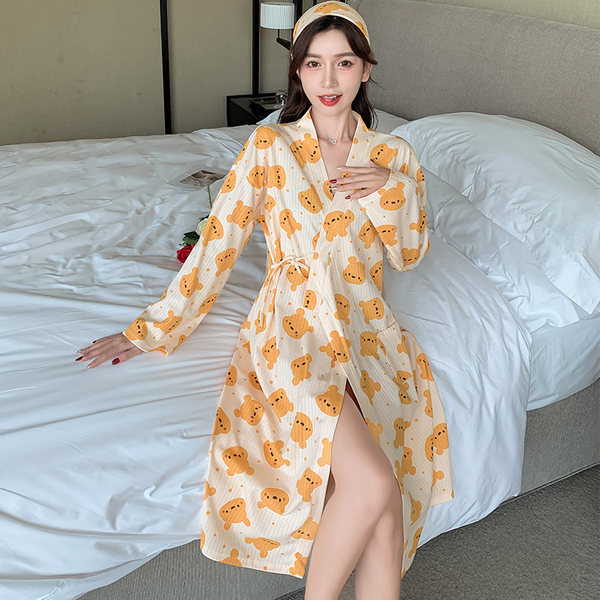 Ежедневен дамски халат с принт