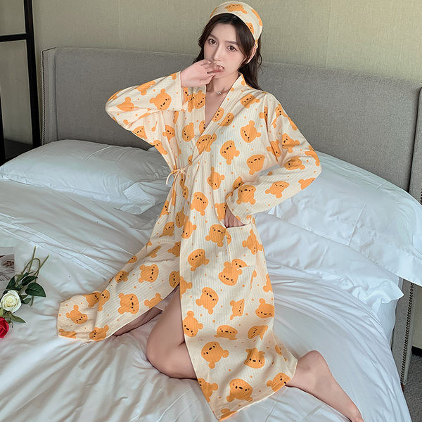 Ежедневен дамски халат с принт