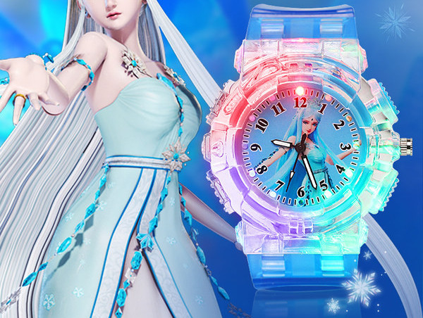 Uue mudeliga laste helendav silikoonrihmaga käekell