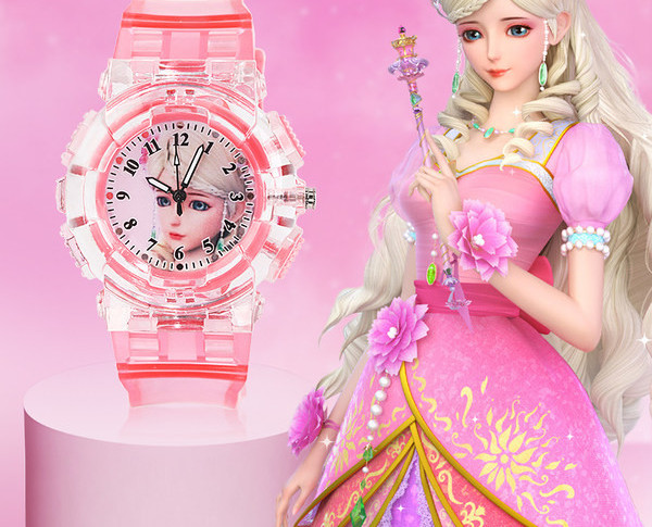 Uue mudeliga laste helendav silikoonrihmaga käekell