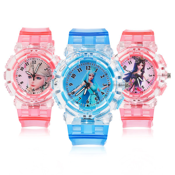 Uue mudeliga laste helendav silikoonrihmaga käekell