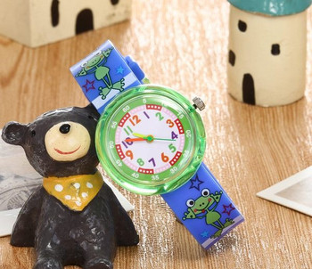 Детски механичен часовник с апликация за момчета и момичета 