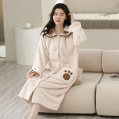 Домашен дамски халат с джобове