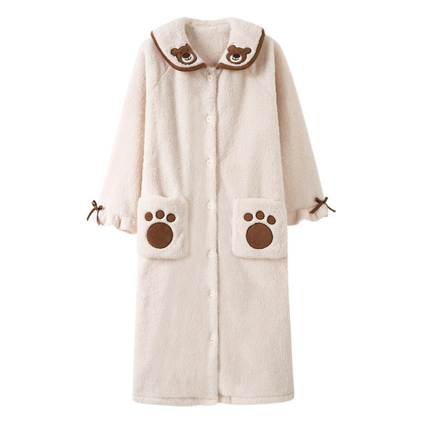 Домашен дамски халат с джобове 