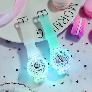 Детски светещ часовник за момичета и момчета с апликация 