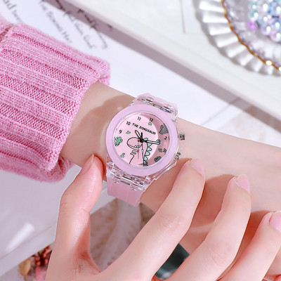 Детски светещ часовник за момичета и момчета с апликация