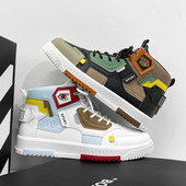 Мъжки баскетболни високи кецове с емблема и връзки