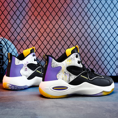 Pantofi de baschet pentru bărbați cu șireturi și talpă înaltă