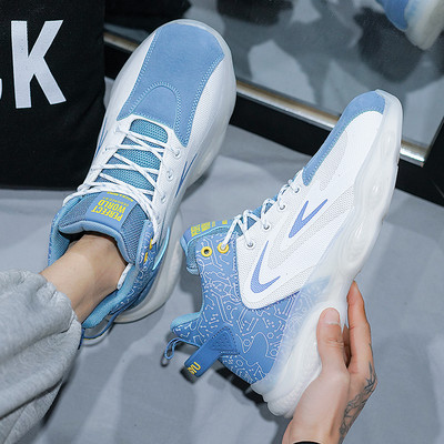 Ανδρικά παπούτσια μπάσκετ σε τρίχρωμα ψηλά