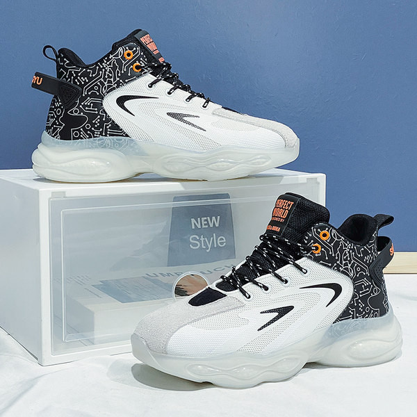 Ανδρικά παπούτσια μπάσκετ σε τρίχρωμα ψηλά