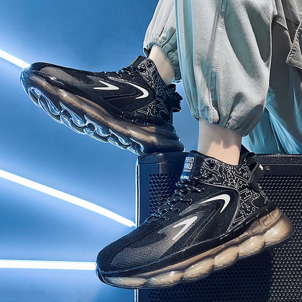 Pantofi de baschet sport pentru bărbați cu șireturi și inscripții