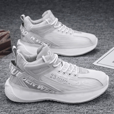 Muške košarkaške tenisice sa vezicama i natpisom od eko kože