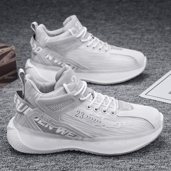 Muške košarkaške tenisice sa vezicama i natpisom od eko kože