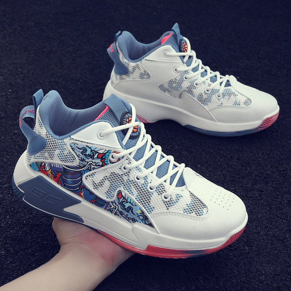 Muške košarkaške tenisice od prozračne tkanine s vezicama