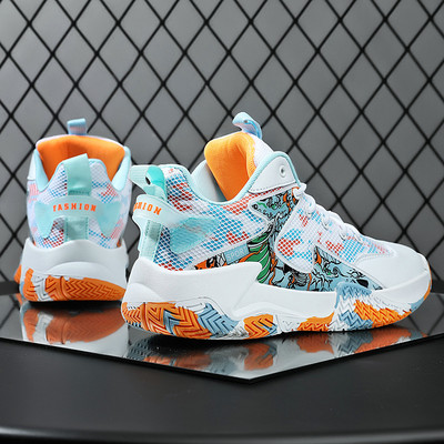 Мъжки баскетболни маратонки с връзки и надпис