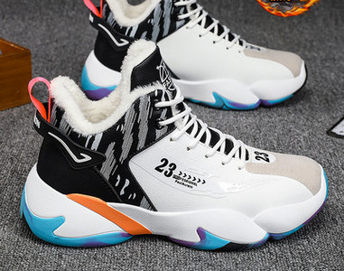 Мъжки високи маратонки с пухена подплата