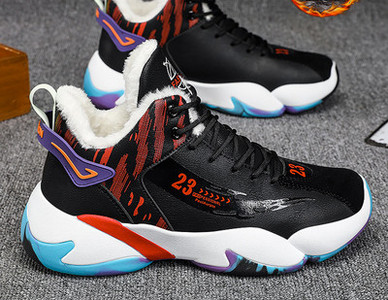 Мъжки високи маратонки с пухена подплата