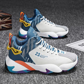 Ежедневни баскетболни високи маратонки за мъже с надпис