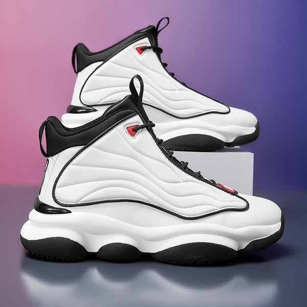 Pantofi de baschet inalti pentru barbati cu sireturi model nou