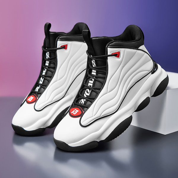 Pantofi de baschet inalti pentru barbati cu sireturi model nou