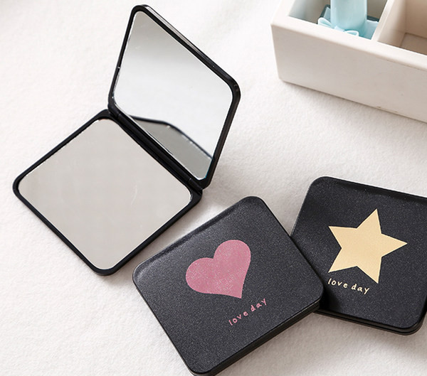 Kétoldalas hordozható összecsukható sminktükör