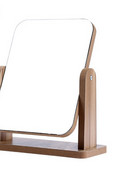 Prijenosno kozmetičko ogledalo s drvenim postoljem