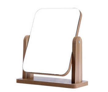 Prijenosno kozmetičko ogledalo s drvenim postoljem