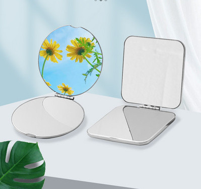 Double-sided portable cosmetic mirror