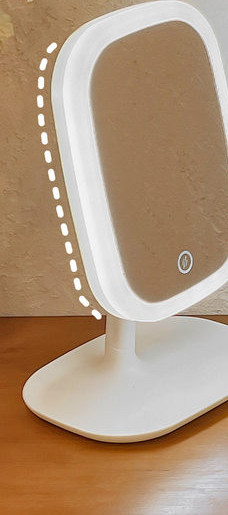 LED  преносимо огледало за грим с лампа
