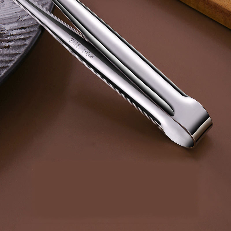 Nerūsējošā tērauda grila knaibles Ēdienu gatavošanas piederumi BBQ cepšanai Sudraba virtuves rīks Kempinga pincetes Clip Barbekjū bufetes restorāns