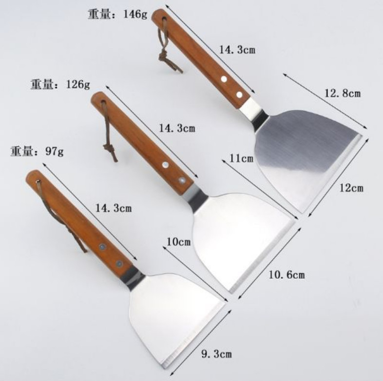 Metāla lāpsta nerūsējošā tērauda grila hamburgeru lāpstiņas kā bārbekjū virpotājs virtuves piederumi BBQ grila skrāpis Smash burgeri