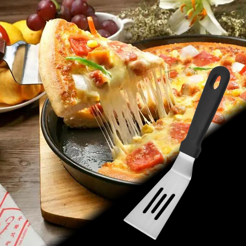 Picas lāpstiņa karstumizturīgs grila skrāpis Ērts rokturis cepšanas lāpsta Virtuve nerūsējošā tērauda BBQ cepšanas trauku lāpsta mājām