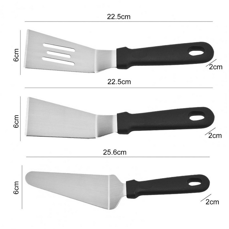 Picas lāpstiņa karstumizturīgs grila skrāpis Ērts rokturis cepšanas lāpsta Virtuve nerūsējošā tērauda BBQ cepšanas trauku lāpsta mājām