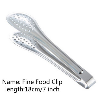 Nerūsējošā tērauda bārbekjū saspraudes Pārtikas knaibles Karstumizturīgas pārtikas saspraudes gatavošanas skava Lāpstiņa Nūdeles saspraude Maizes ceptuves salātu mape