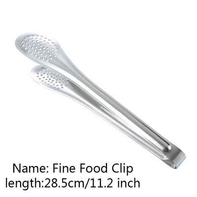 Nerūsējošā tērauda bārbekjū saspraudes Pārtikas knaibles Karstumizturīgas pārtikas saspraudes gatavošanas skava Lāpstiņa Nūdeles saspraude Maizes ceptuves salātu mape